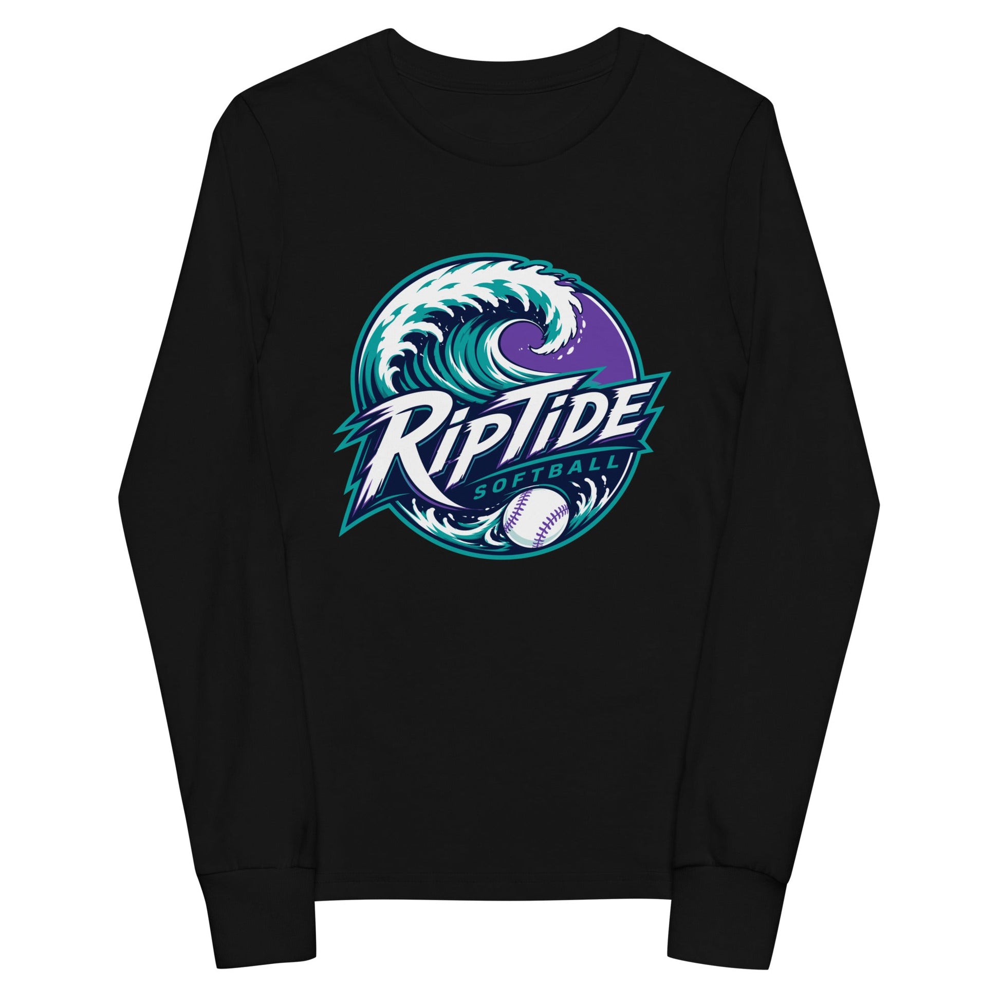 Performance | Youth Long Sleeve T-Shirt | RipTide Softball | Emblem Logo
