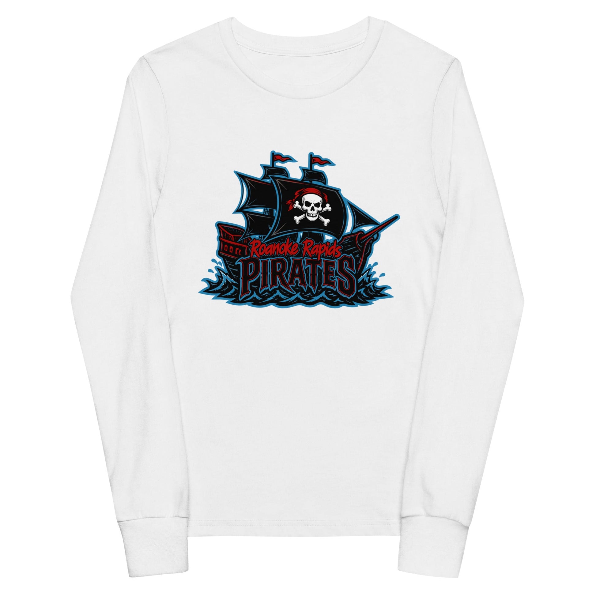 Performance | Youth Long Sleeve T-Shirt | Roanoke Rapids Pirates | Black Sail Battlers Logo