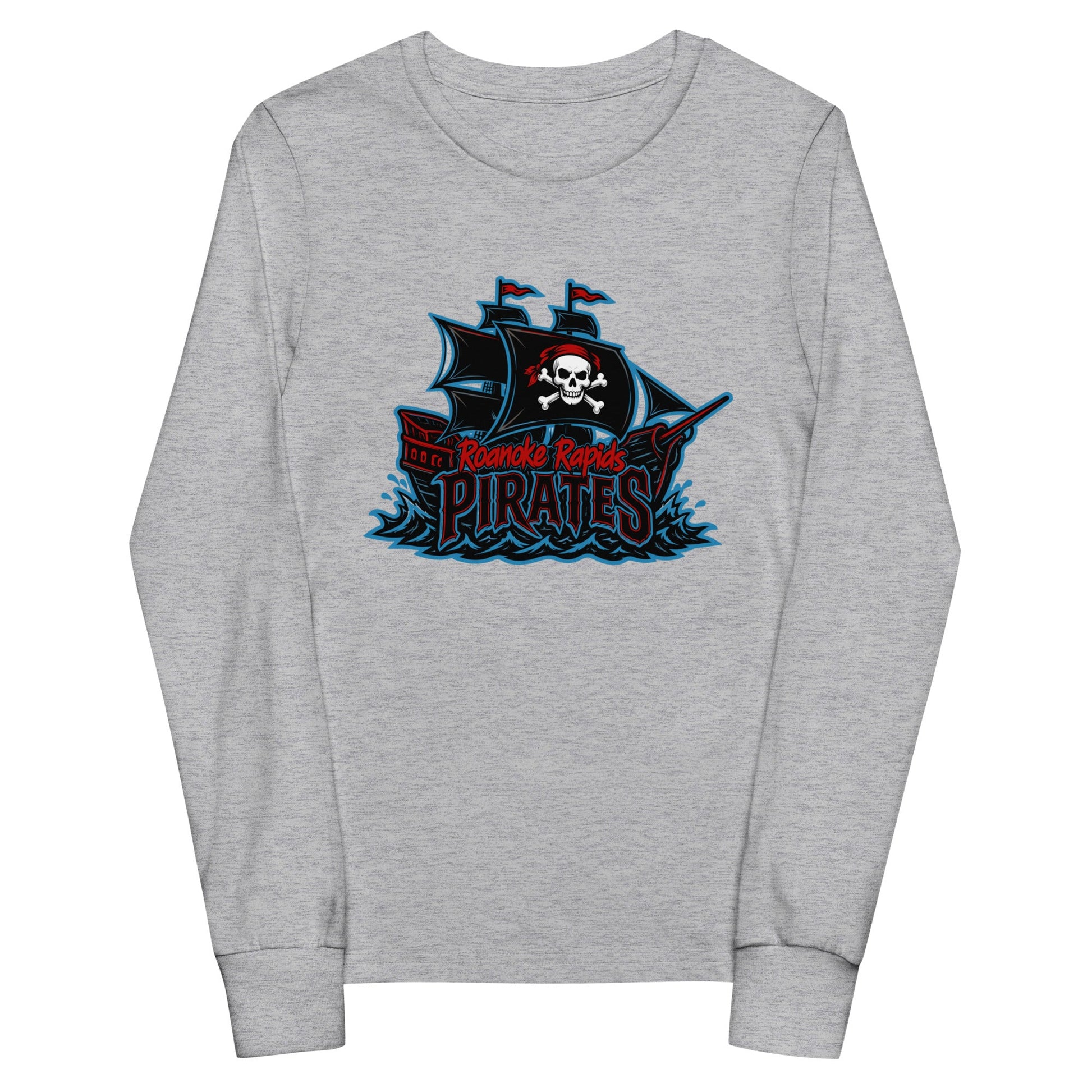 Performance | Youth Long Sleeve T-Shirt | Roanoke Rapids Pirates | Black Sail Battlers Logo