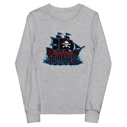 Performance | Youth Long Sleeve T-Shirt | Roanoke Rapids Pirates | Black Sail Battlers Logo