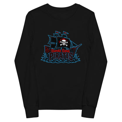 Performance | Youth Long Sleeve T-Shirt | Roanoke Rapids Pirates | Black Sail Battlers Logo