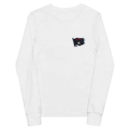 Performance | Youth Long Sleeve T-Shirt | Roanoke Rapids Pirates | Blackwave Flag Logo