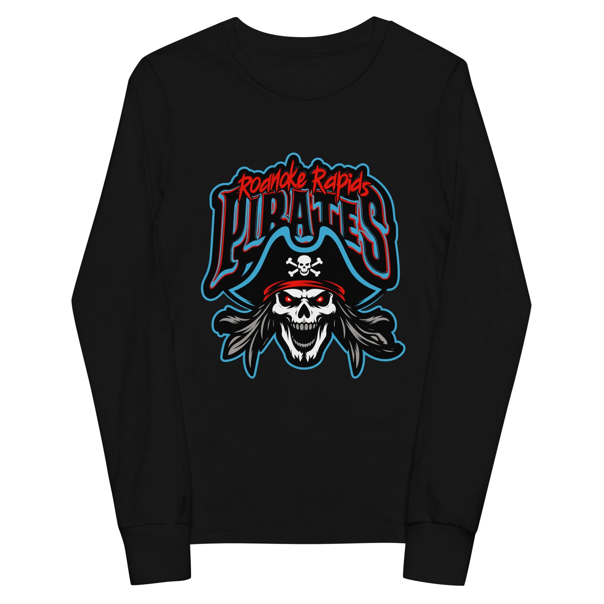 Performance | Youth Long Sleeve T-Shirt | Roanoke Rapids Pirates | Reaver Captain Logo