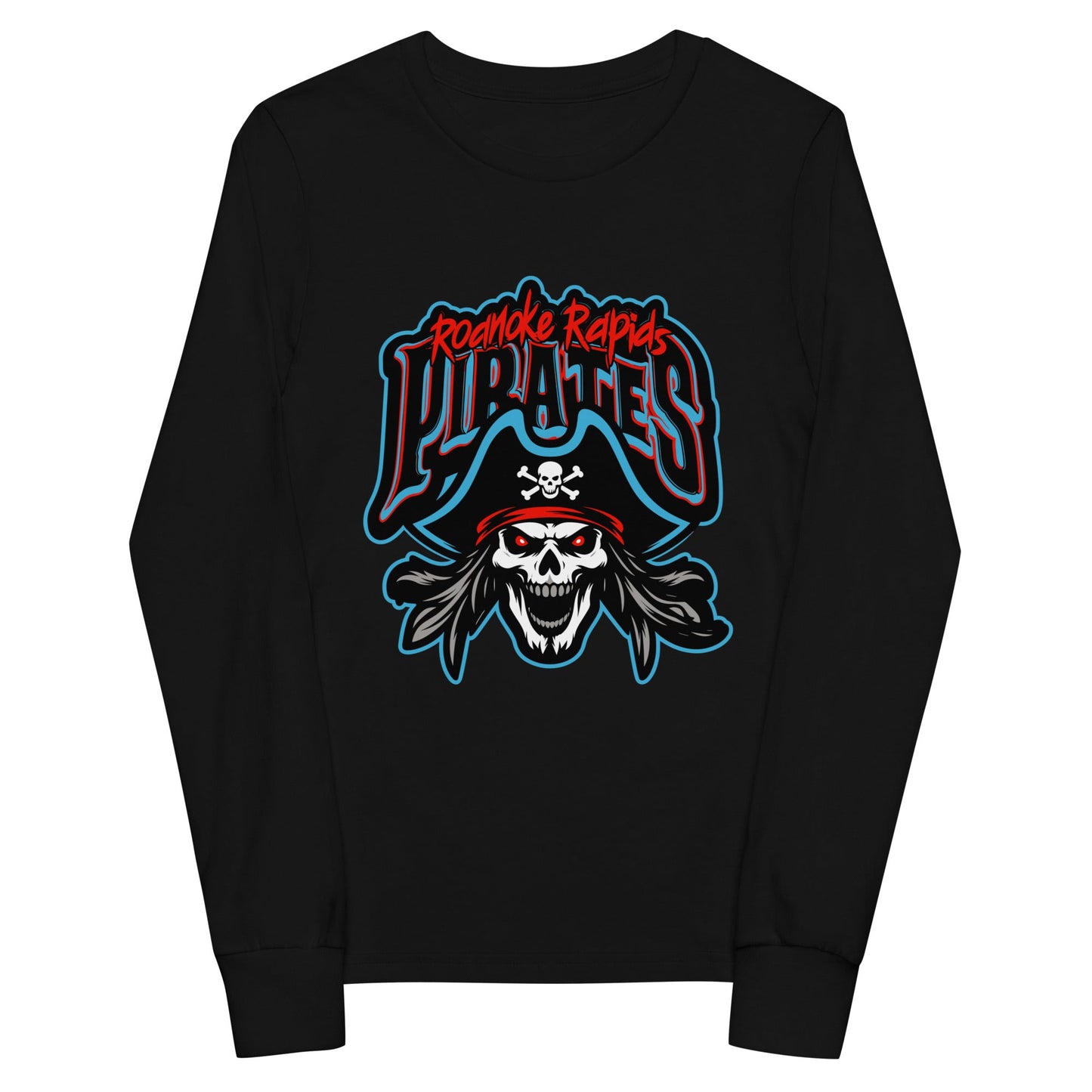 Performance | Youth Long Sleeve T-Shirt | Roanoke Rapids Pirates | Reaver Captain Logo