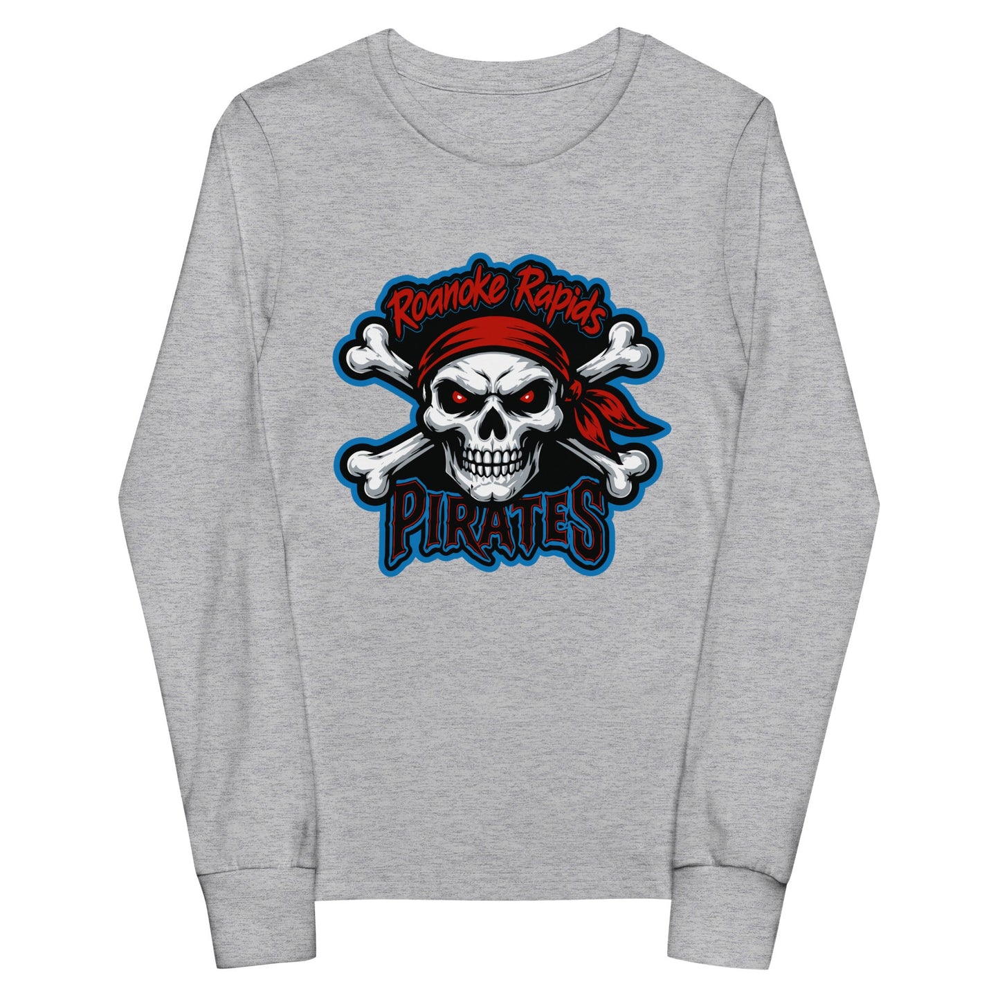 Performance | Youth Long Sleeve T-Shirt | Roanoke Rapids Pirates | River Raiders Logo
