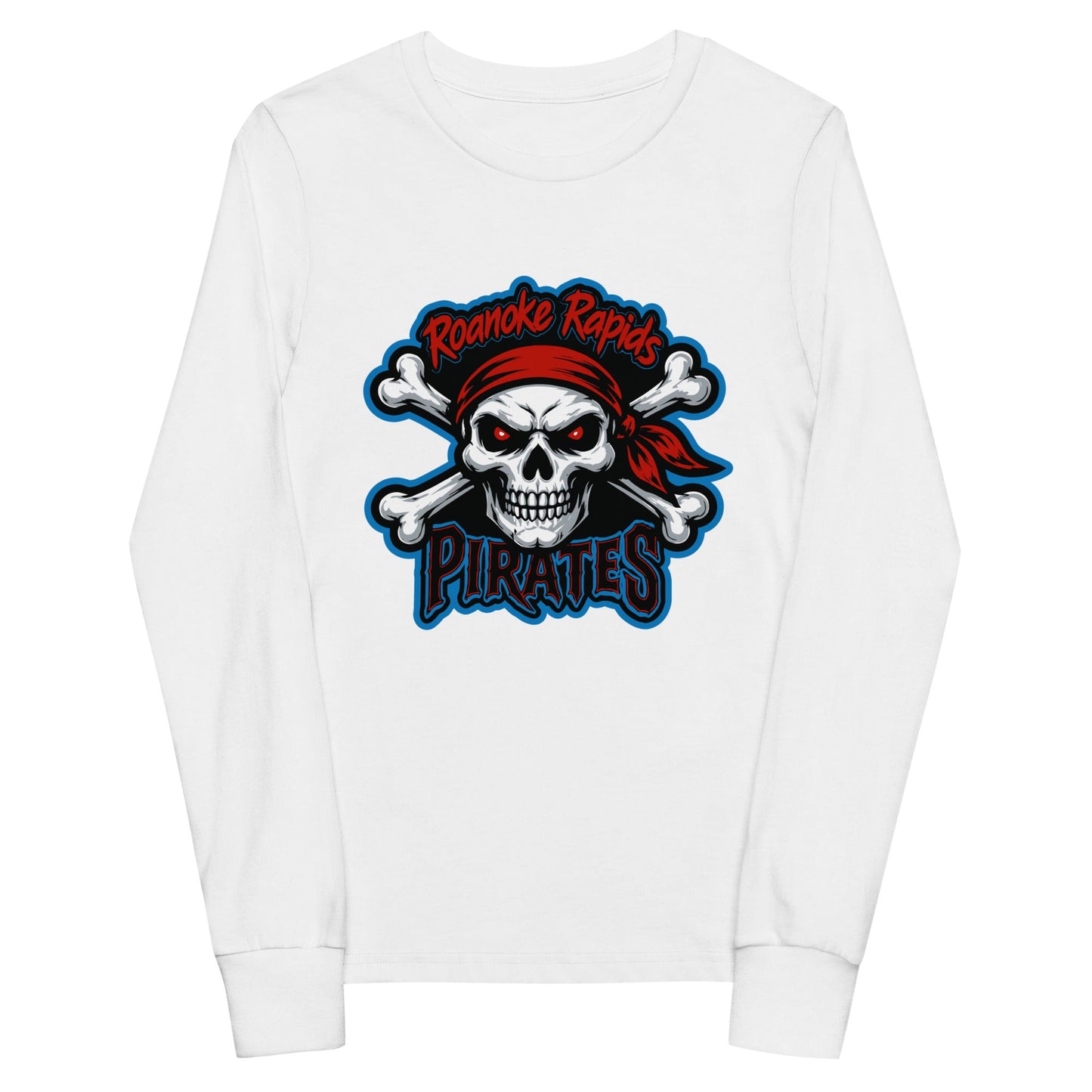 Performance | Youth Long Sleeve T-Shirt | Roanoke Rapids Pirates | River Raiders Logo