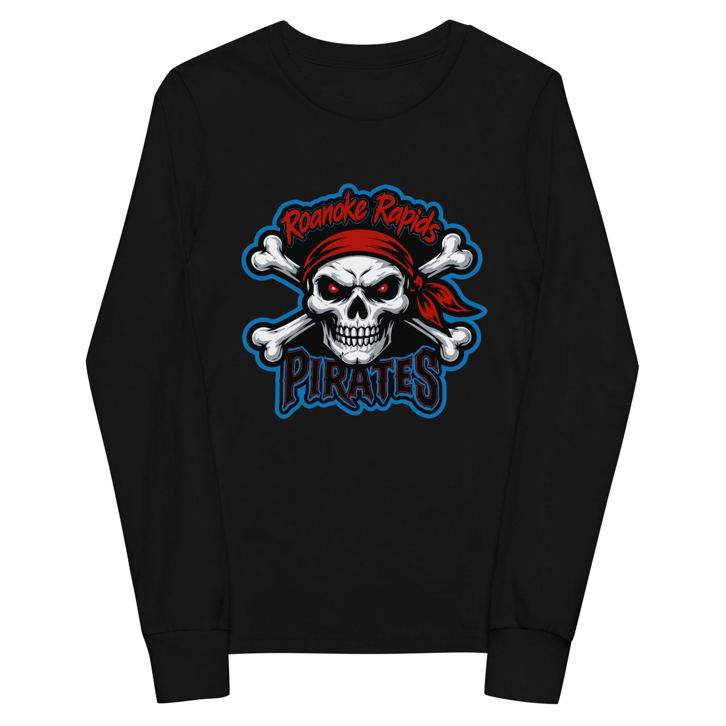 Performance | Youth Long Sleeve T-Shirt | Roanoke Rapids Pirates | River Raiders Logo