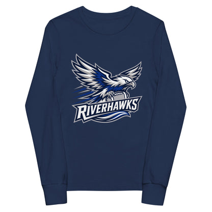 Performance | Youth Long Sleeve T-Shirt | Rochester Riverhawks | Crest Logo