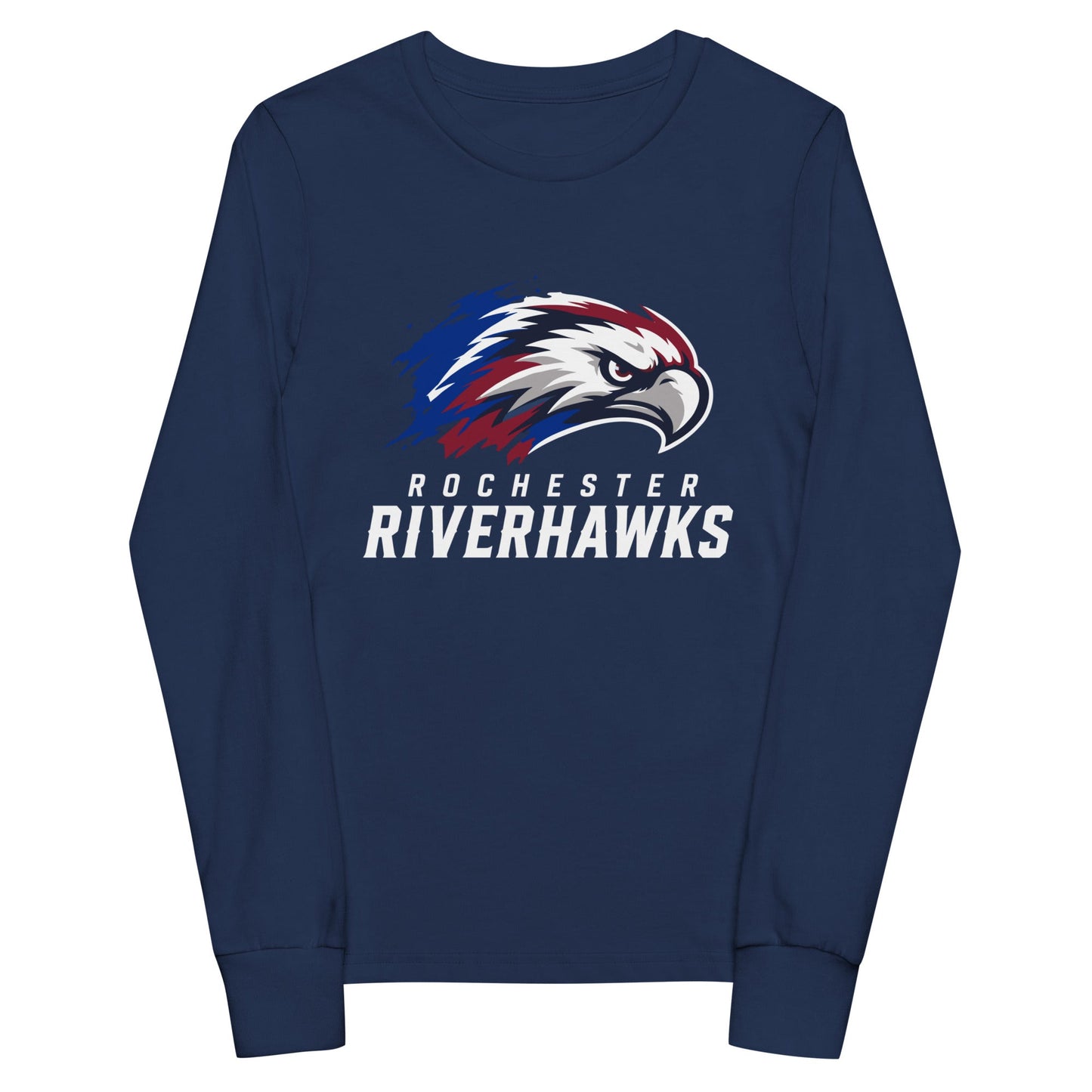 Performance | Youth Long Sleeve T-Shirt | Rochester Riverhawks | Emblem Logo