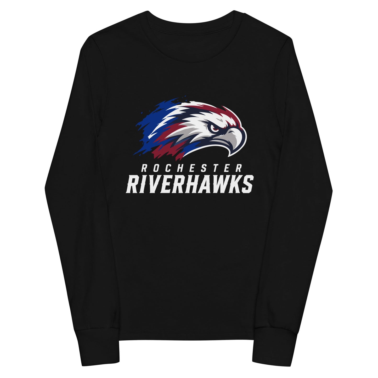 Performance | Youth Long Sleeve T-Shirt | Rochester Riverhawks | Emblem Logo