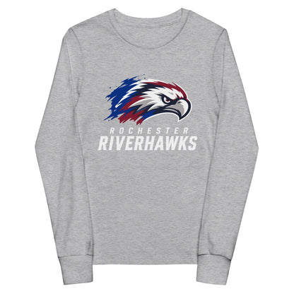 Performance | Youth Long Sleeve T-Shirt | Rochester Riverhawks | Emblem Logo