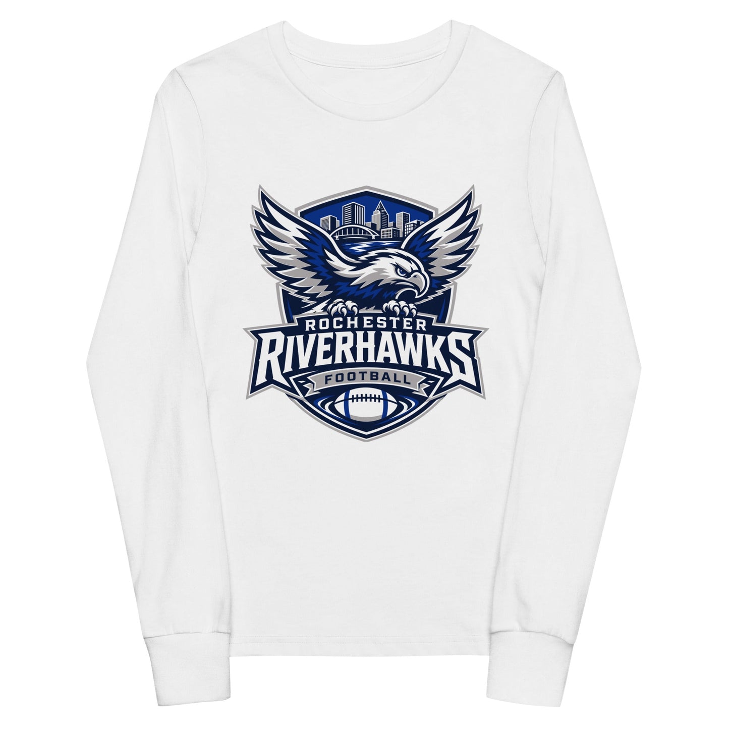 Performance | Youth Long Sleeve T-Shirt | Rochester Riverhawks | Shield Logo