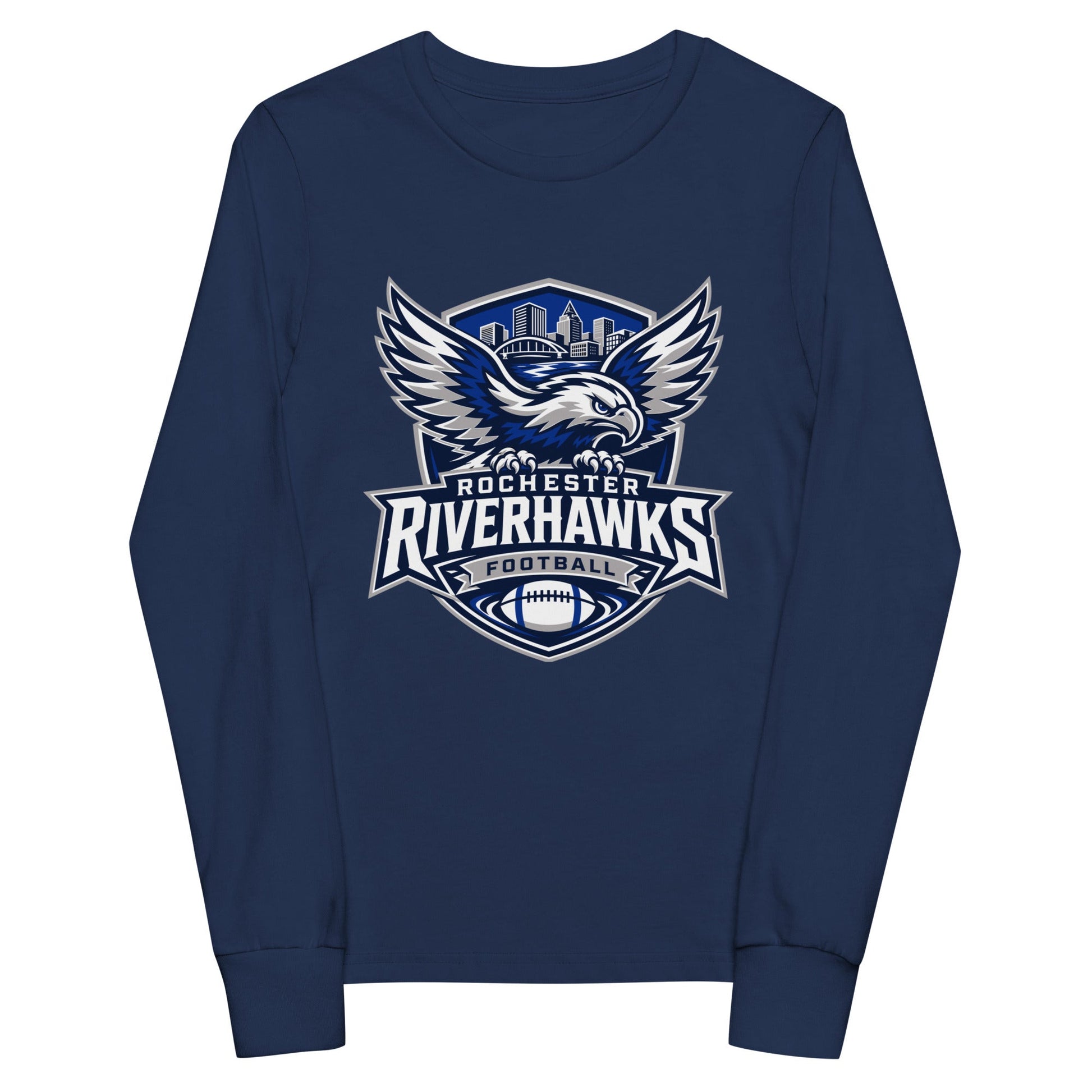 Performance | Youth Long Sleeve T-Shirt | Rochester Riverhawks | Shield Logo