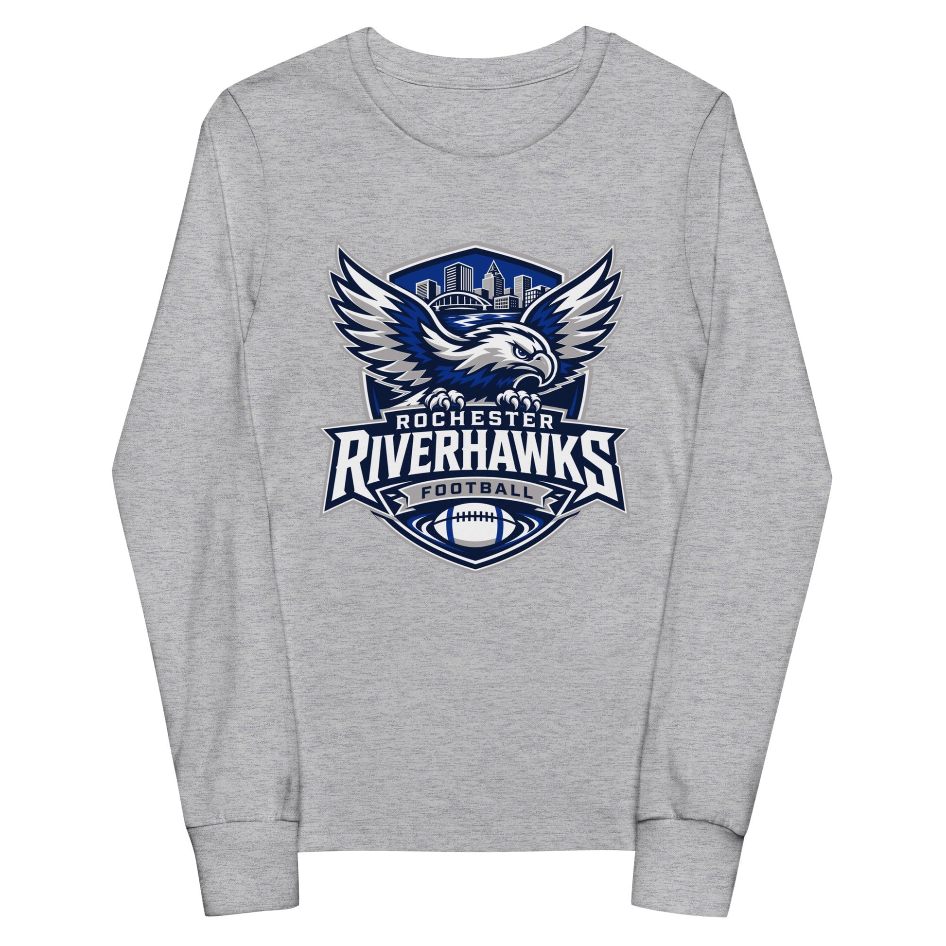 Performance | Youth Long Sleeve T-Shirt | Rochester Riverhawks | Shield Logo