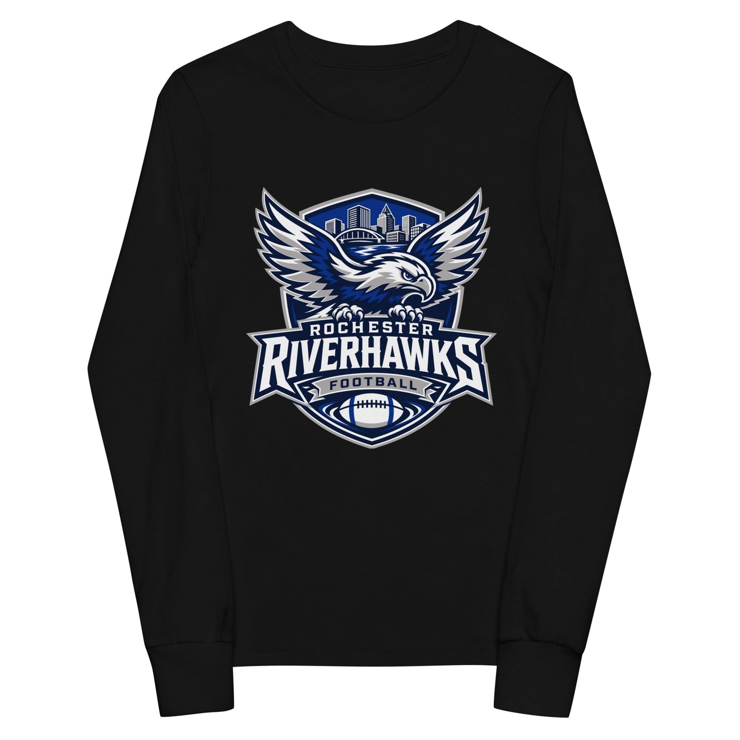 Performance | Youth Long Sleeve T-Shirt | Rochester Riverhawks | Shield Logo