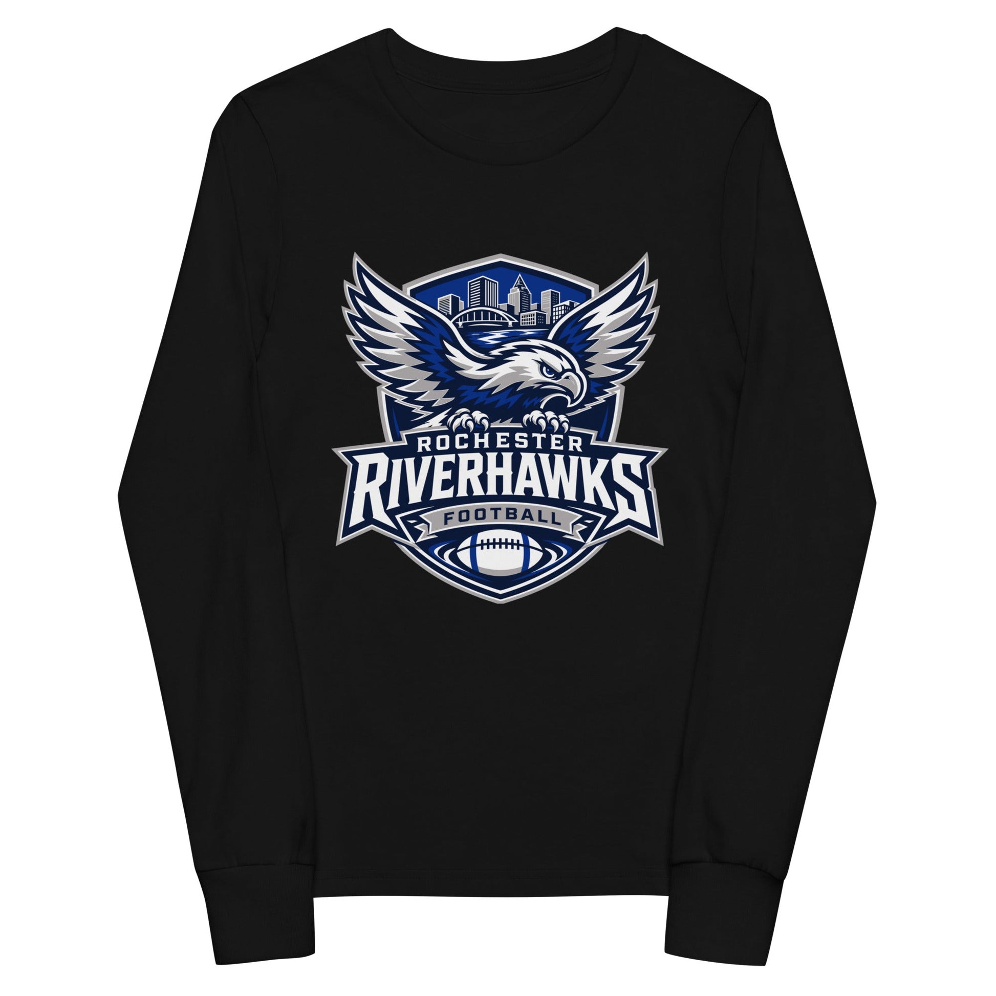 Performance | Youth Long Sleeve T-Shirt | Rochester Riverhawks | Shield Logo