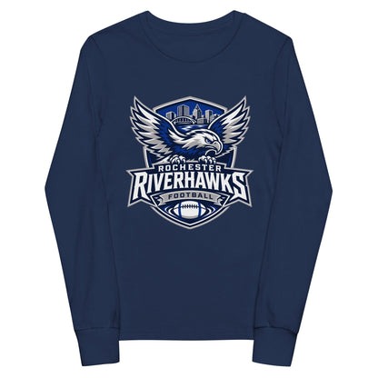 Performance | Youth Long Sleeve T-Shirt | Rochester Riverhawks | Shield Logo
