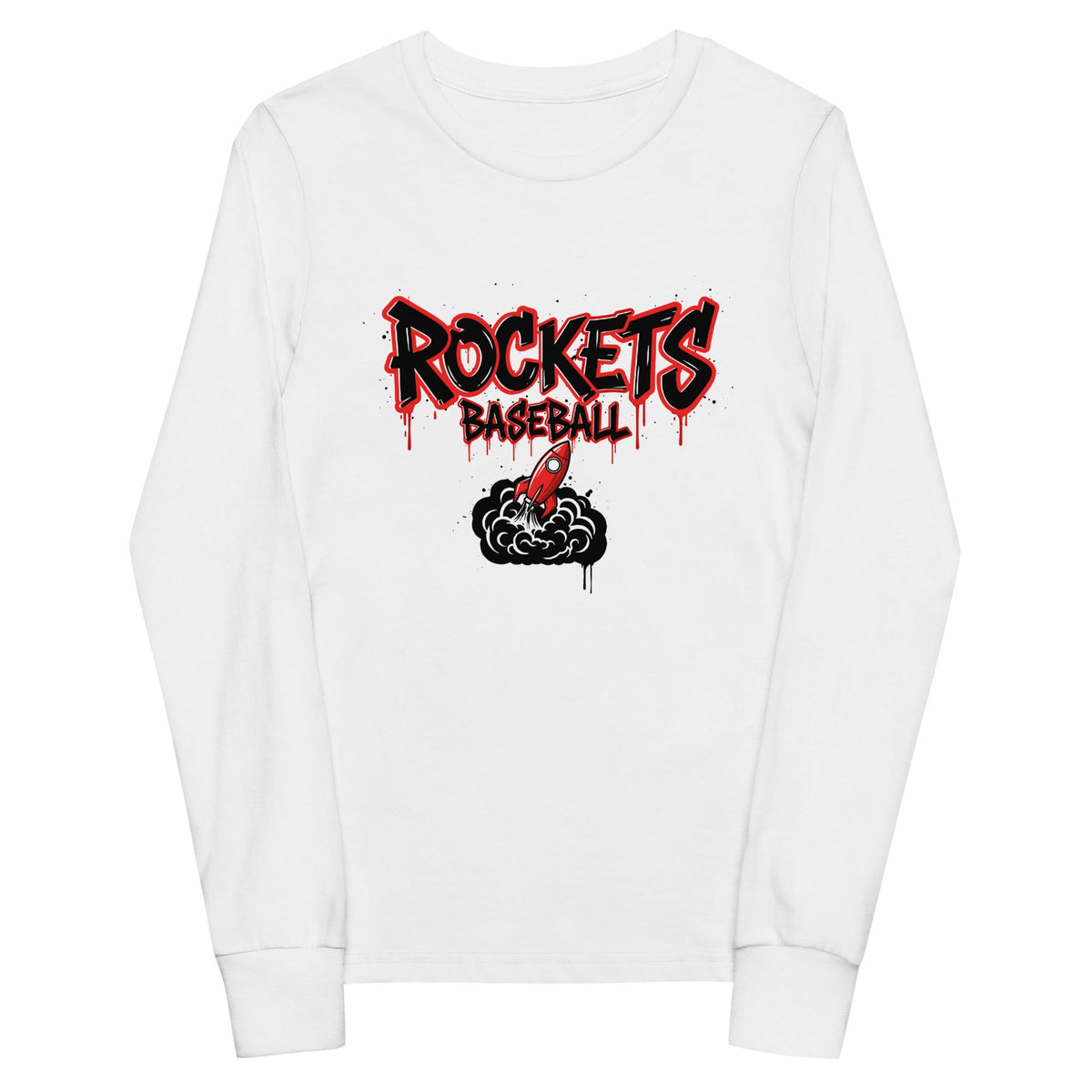Performance | Youth Long Sleeve T-Shirt | Rockets Baseball | Alt Logo 2
