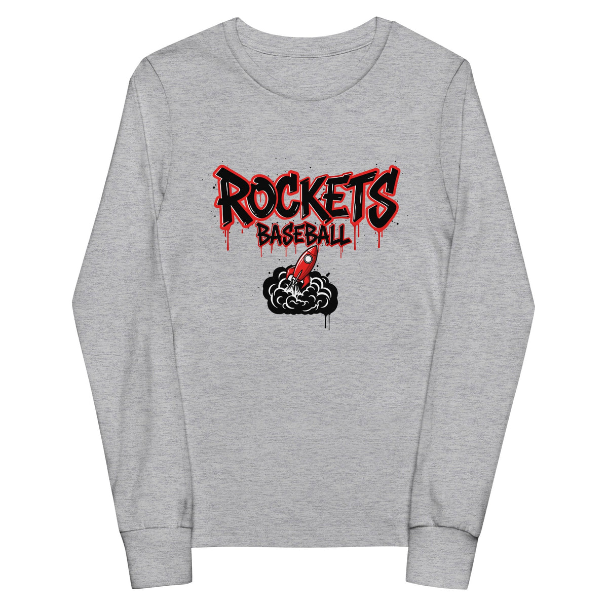 Performance | Youth Long Sleeve T-Shirt | Rockets Baseball | Alt Logo 2
