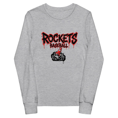Performance | Youth Long Sleeve T-Shirt | Rockets Baseball | Alt Logo 2