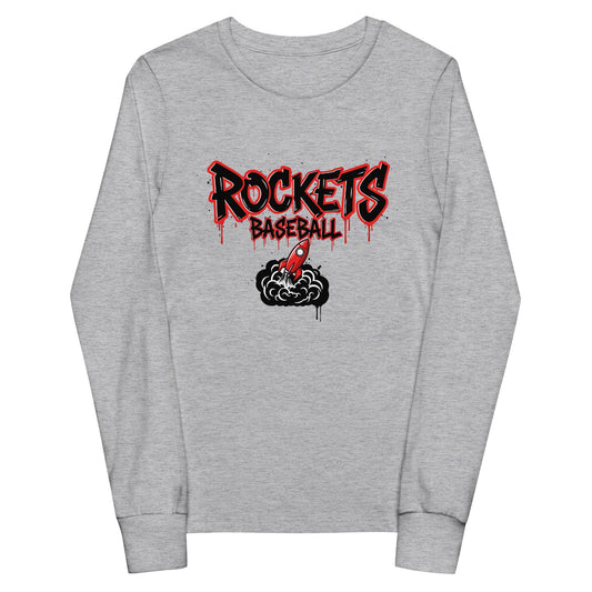 Performance | Youth Long Sleeve T-Shirt | Rockets Baseball | Alt Logo 2