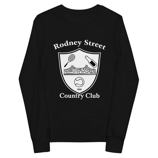 Performance | Youth Long Sleeve T-Shirt | Rodney Street CC Tennis | Crest Logo