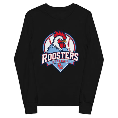 Performance | Youth Long Sleeve T-Shirt | Rooster Nation | Athletic Crest Logo