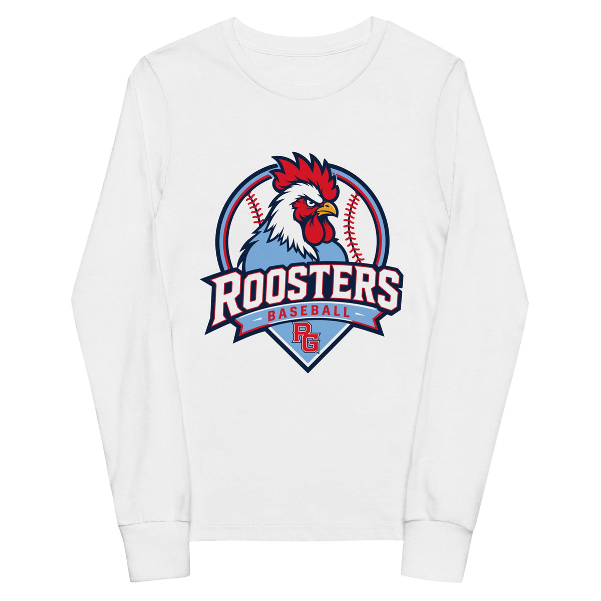 Performance | Youth Long Sleeve T-Shirt | Rooster Nation | Athletic Crest Logo