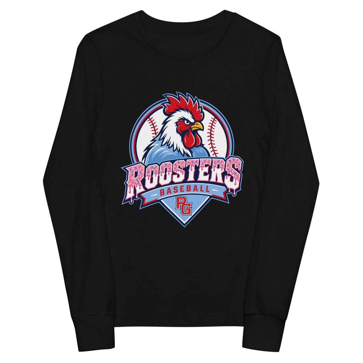 Performance | Youth Long Sleeve T-Shirt | Rooster Nation | Emblem Logo