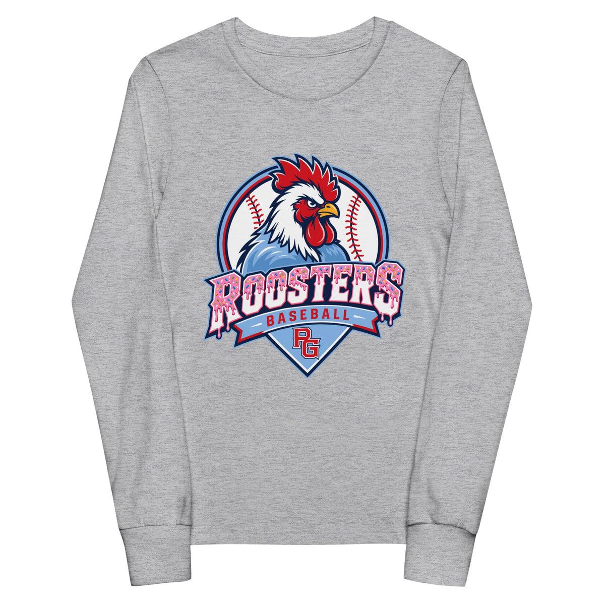 Performance | Youth Long Sleeve T-Shirt | Rooster Nation | Emblem Logo