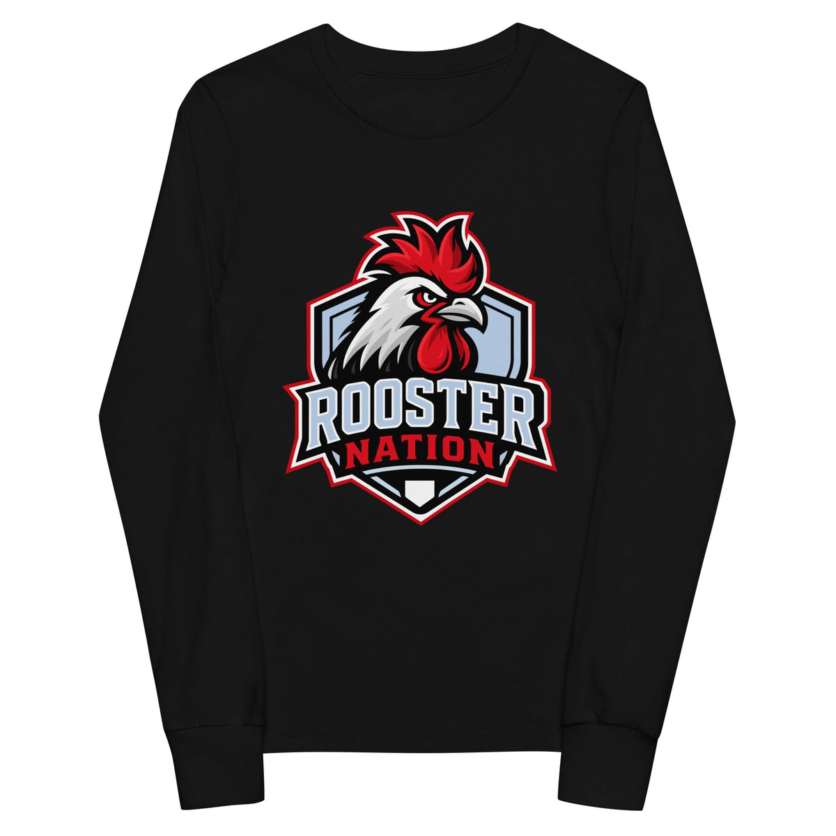 Performance | Youth Long Sleeve T-Shirt | Rooster Nation | Shield Logo