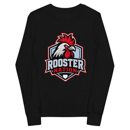 Performance | Youth Long Sleeve T-Shirt | Rooster Nation | Shield Logo