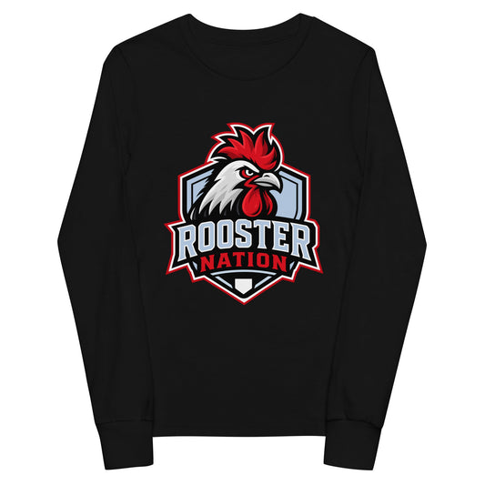 Performance | Youth Long Sleeve T-Shirt | Rooster Nation | Shield Logo