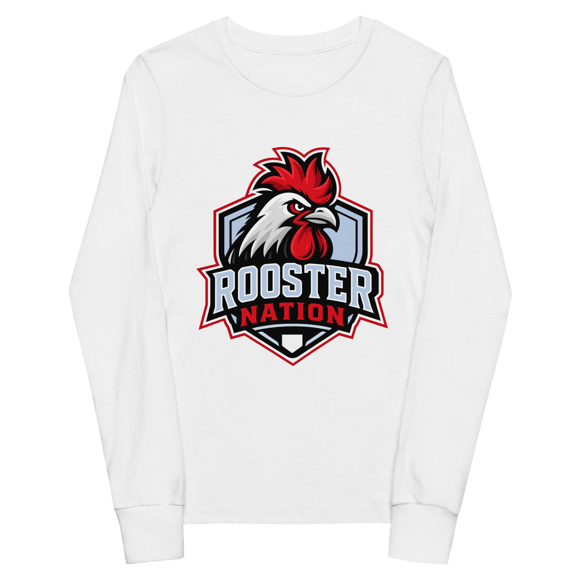 Performance | Youth Long Sleeve T-Shirt | Rooster Nation | Shield Logo