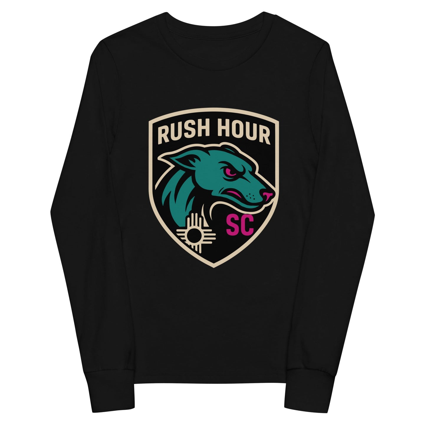Performance | Youth Long Sleeve T-Shirt | Rush Hour | Badge Logo
