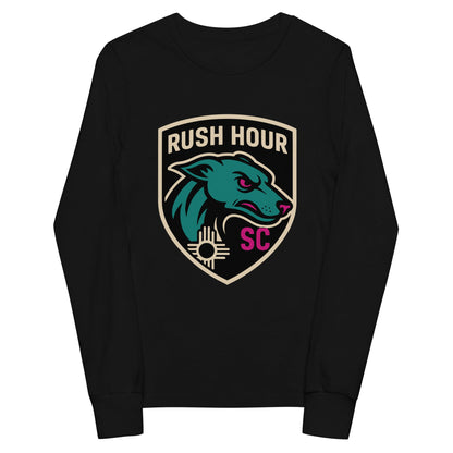 Performance | Youth Long Sleeve T-Shirt | Rush Hour | Badge Logo