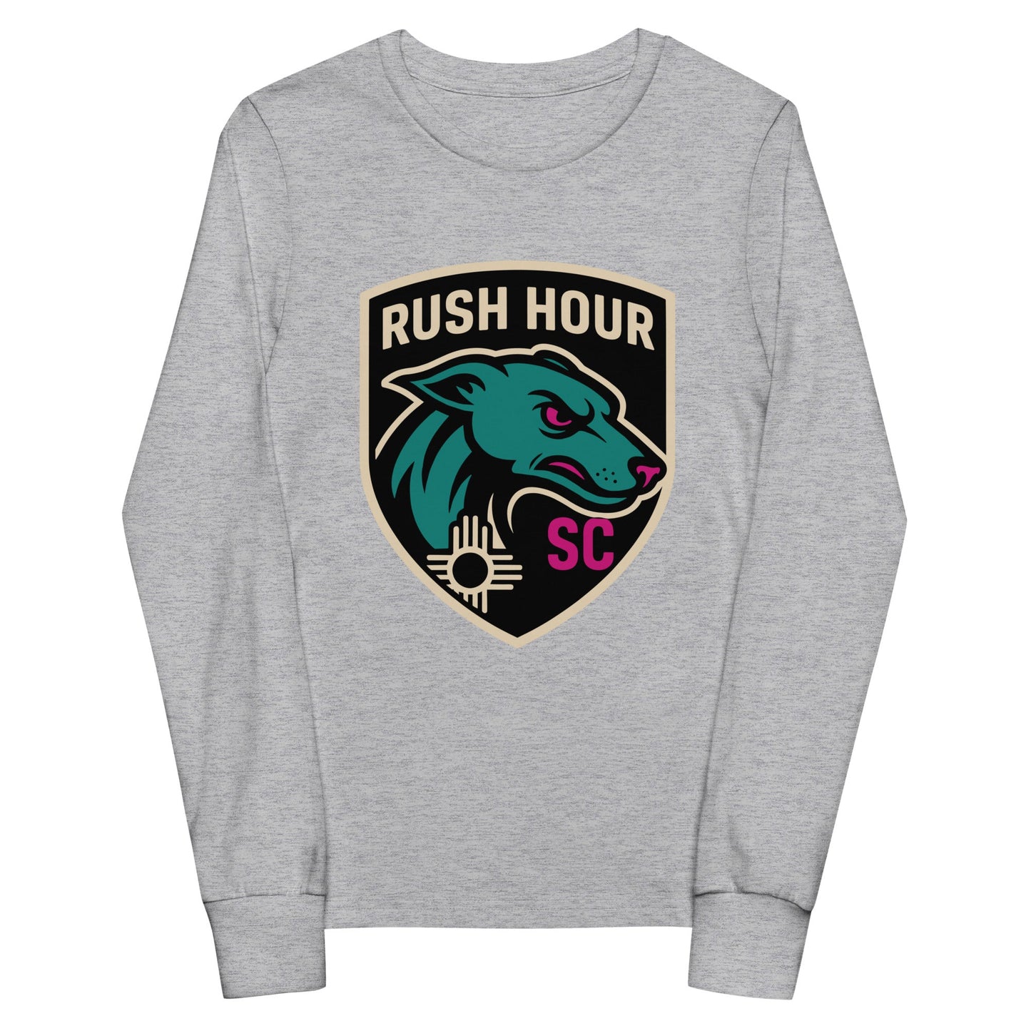 Performance | Youth Long Sleeve T-Shirt | Rush Hour | Badge Logo