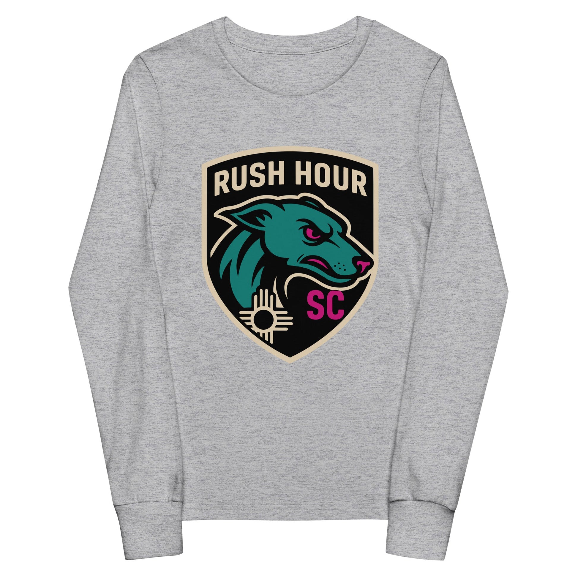Performance | Youth Long Sleeve T-Shirt | Rush Hour | Badge Logo