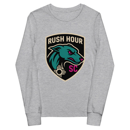 Performance | Youth Long Sleeve T-Shirt | Rush Hour | Badge Logo