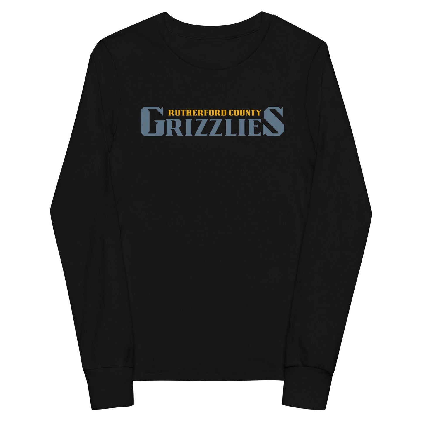 Performance | Youth Long Sleeve T-Shirt | Rutherford County Grizzlies Football | Alt Script Logo