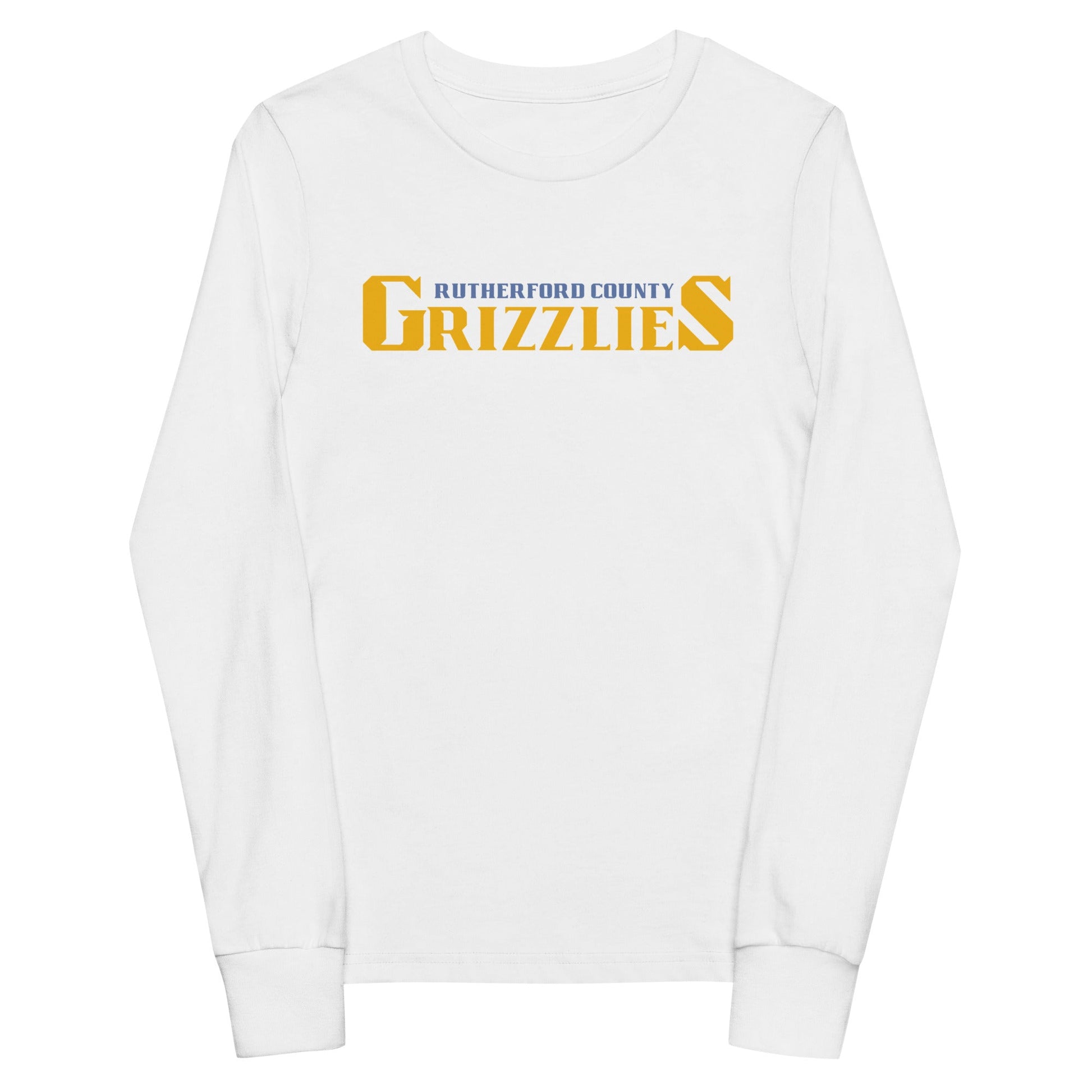 Performance | Youth Long Sleeve T-Shirt | Rutherford County Grizzlies Football | Script Logo