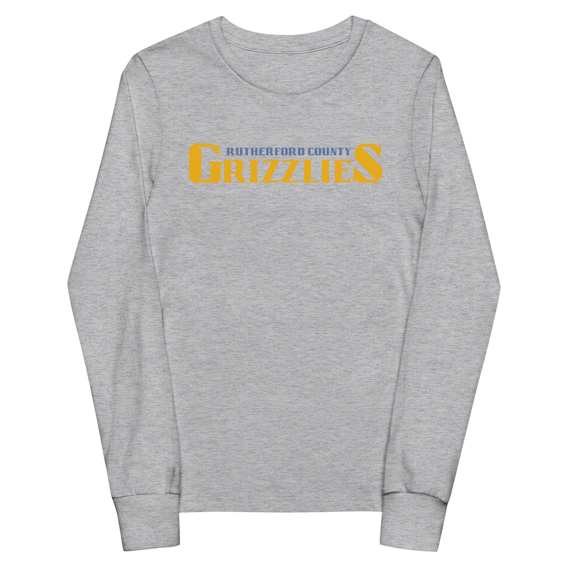 Performance | Youth Long Sleeve T-Shirt | Rutherford County Grizzlies Football | Script Logo