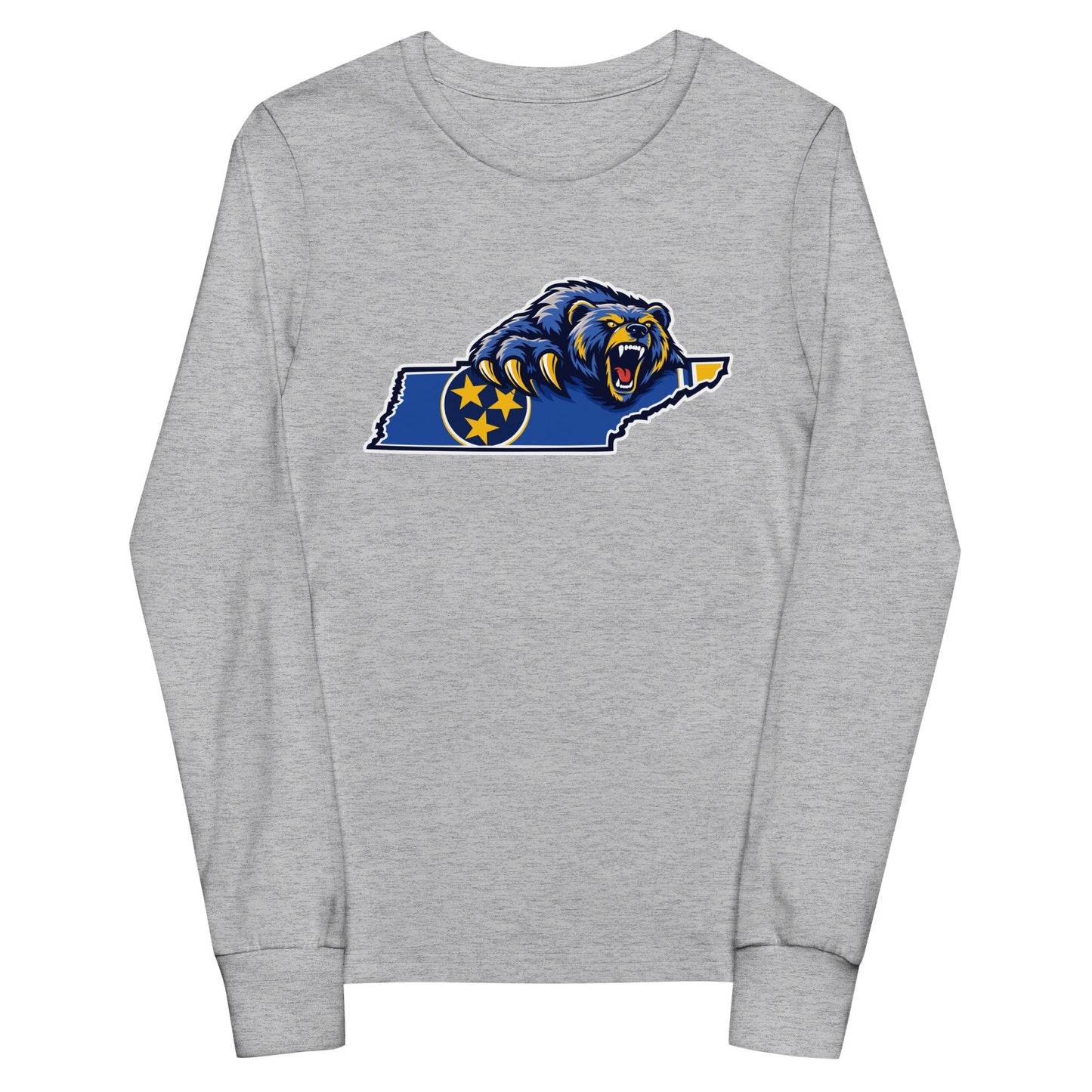 Performance | Youth Long Sleeve T-Shirt | Rutherford County Grizzlies Football | Tennessee Logo