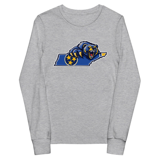 Performance | Youth Long Sleeve T-Shirt | Rutherford County Grizzlies Football | Tennessee Logo