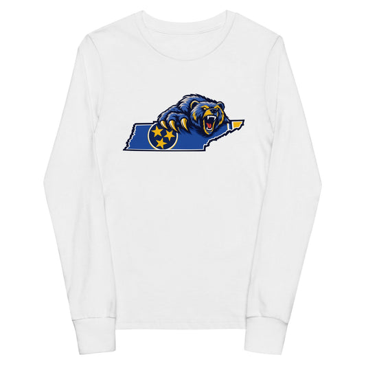 Performance | Youth Long Sleeve T-Shirt | Rutherford County Grizzlies Football | Tennessee Logo