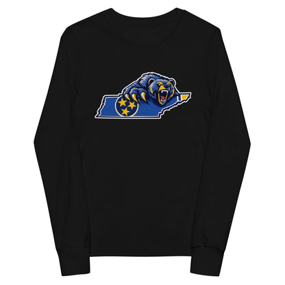 Performance | Youth Long Sleeve T-Shirt | Rutherford County Grizzlies Football | Tennessee Logo