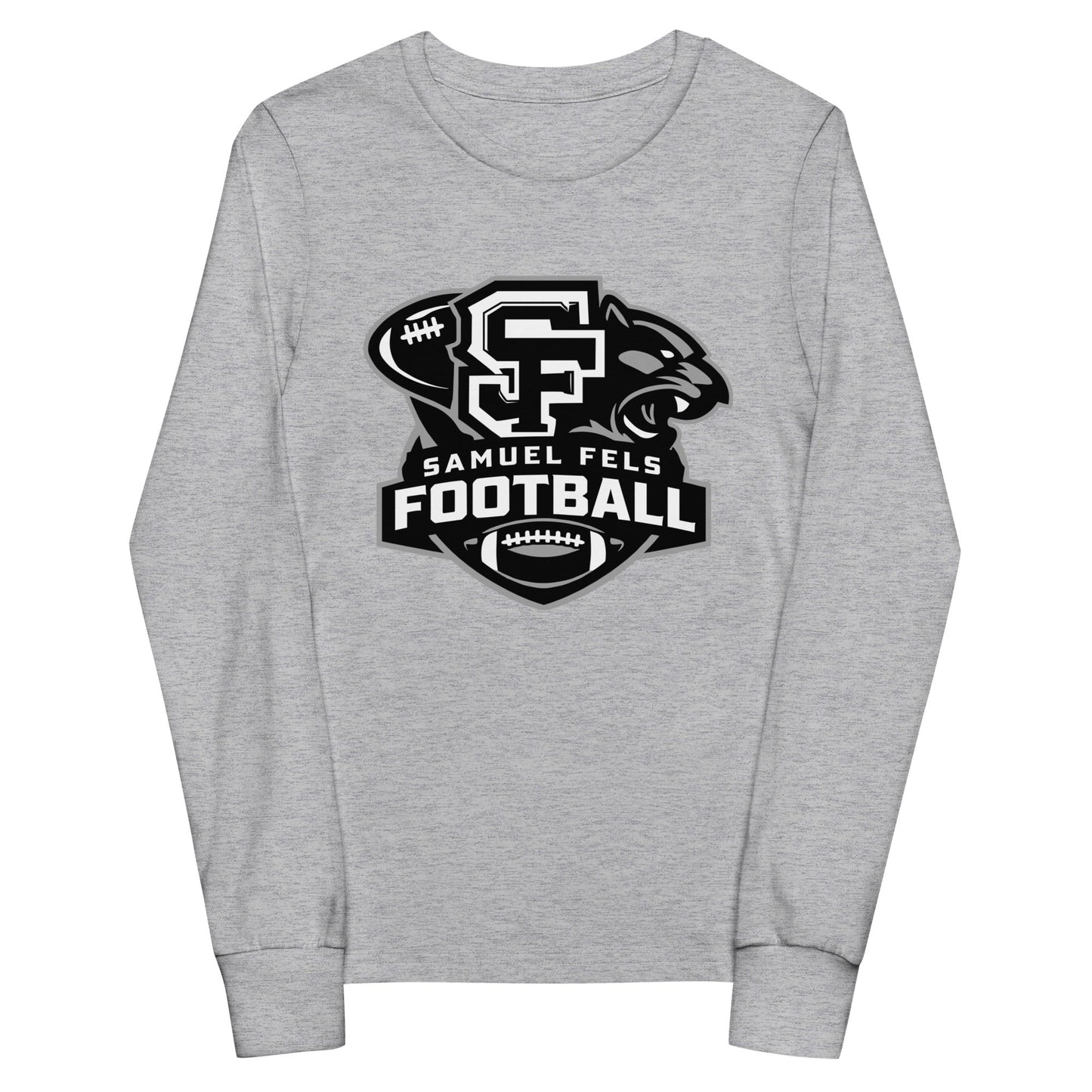 Performance | Youth Long Sleeve T-Shirt | Samuel Fels Football | Crest Logo