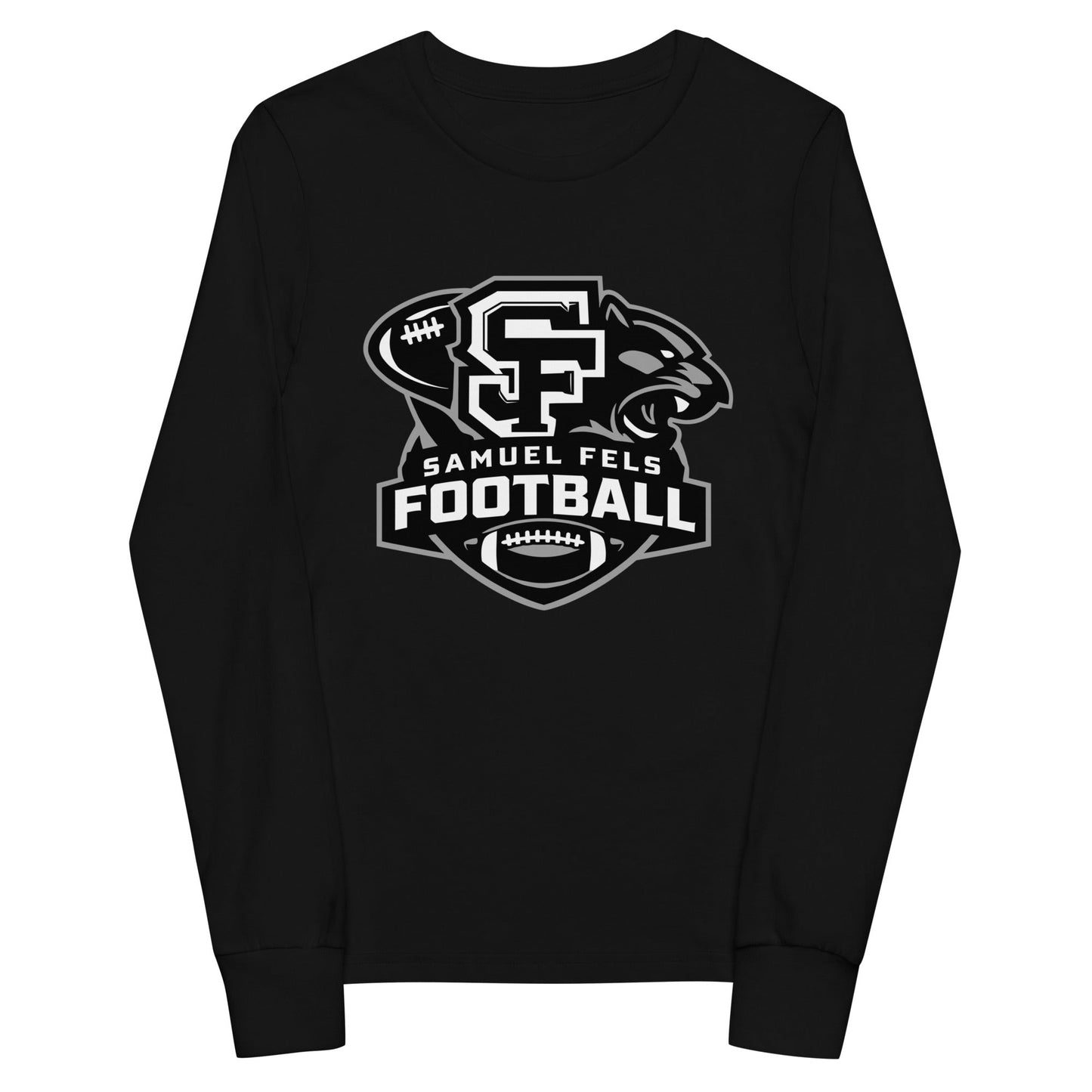 Performance | Youth Long Sleeve T-Shirt | Samuel Fels Football | Crest Logo