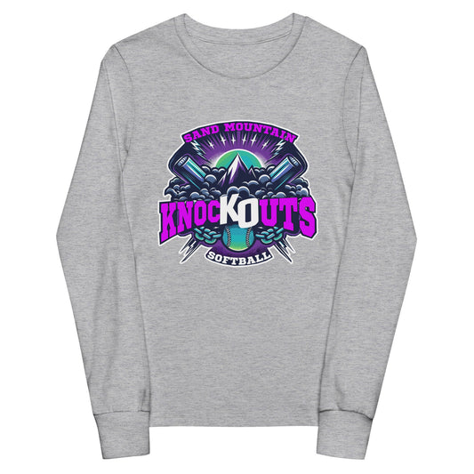 Performance | Youth Long Sleeve T-Shirt | Sand Mountain Knockouts | Ball & Bat Logo