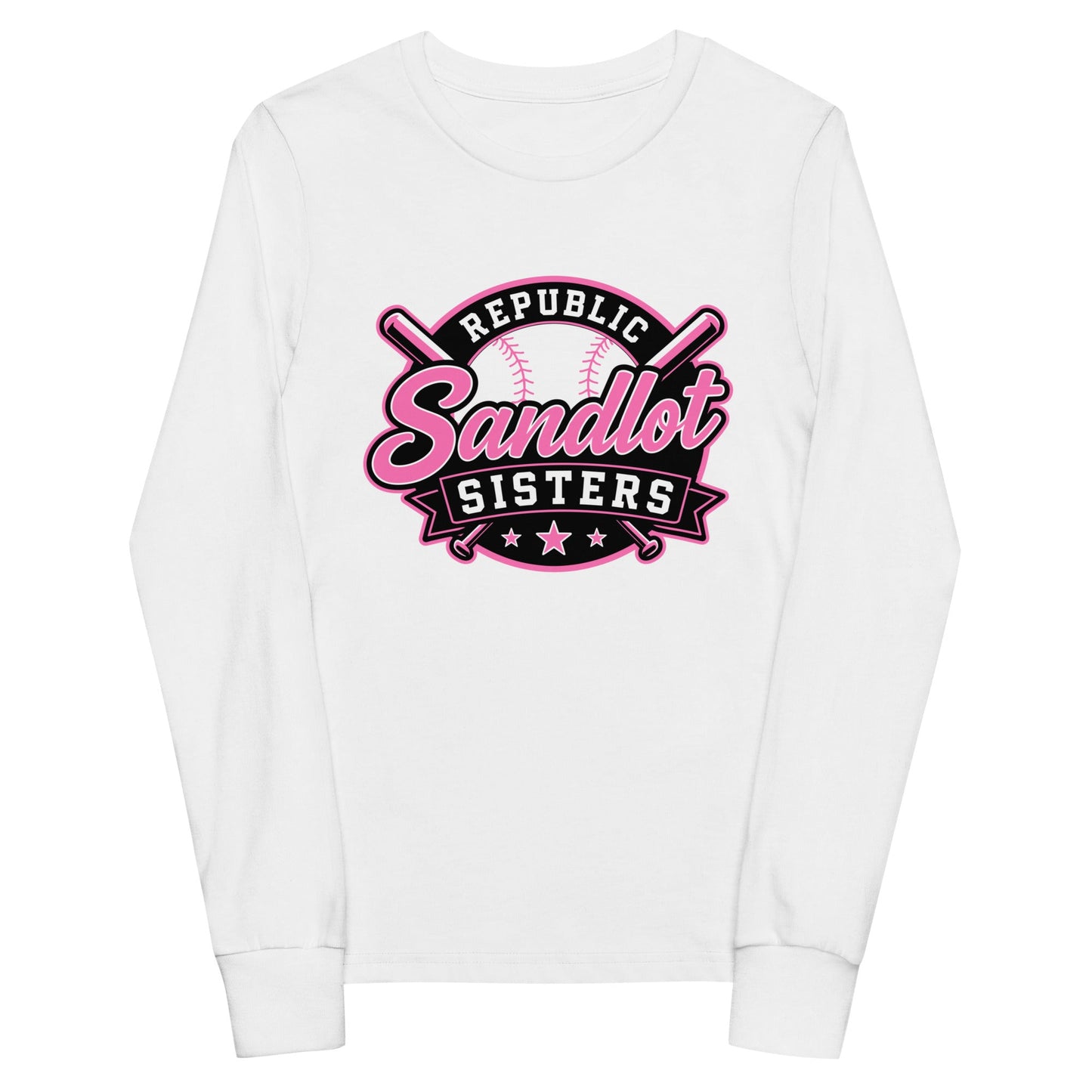 Performance | Youth Long Sleeve T-Shirt | Sandlot Sisters | Badge Logo